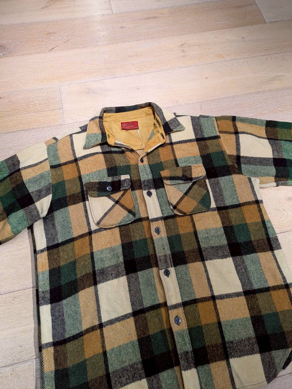 60s Sears Vintage C.P.O. Jacket Check Wool Shirt / 60年代 シアーズ