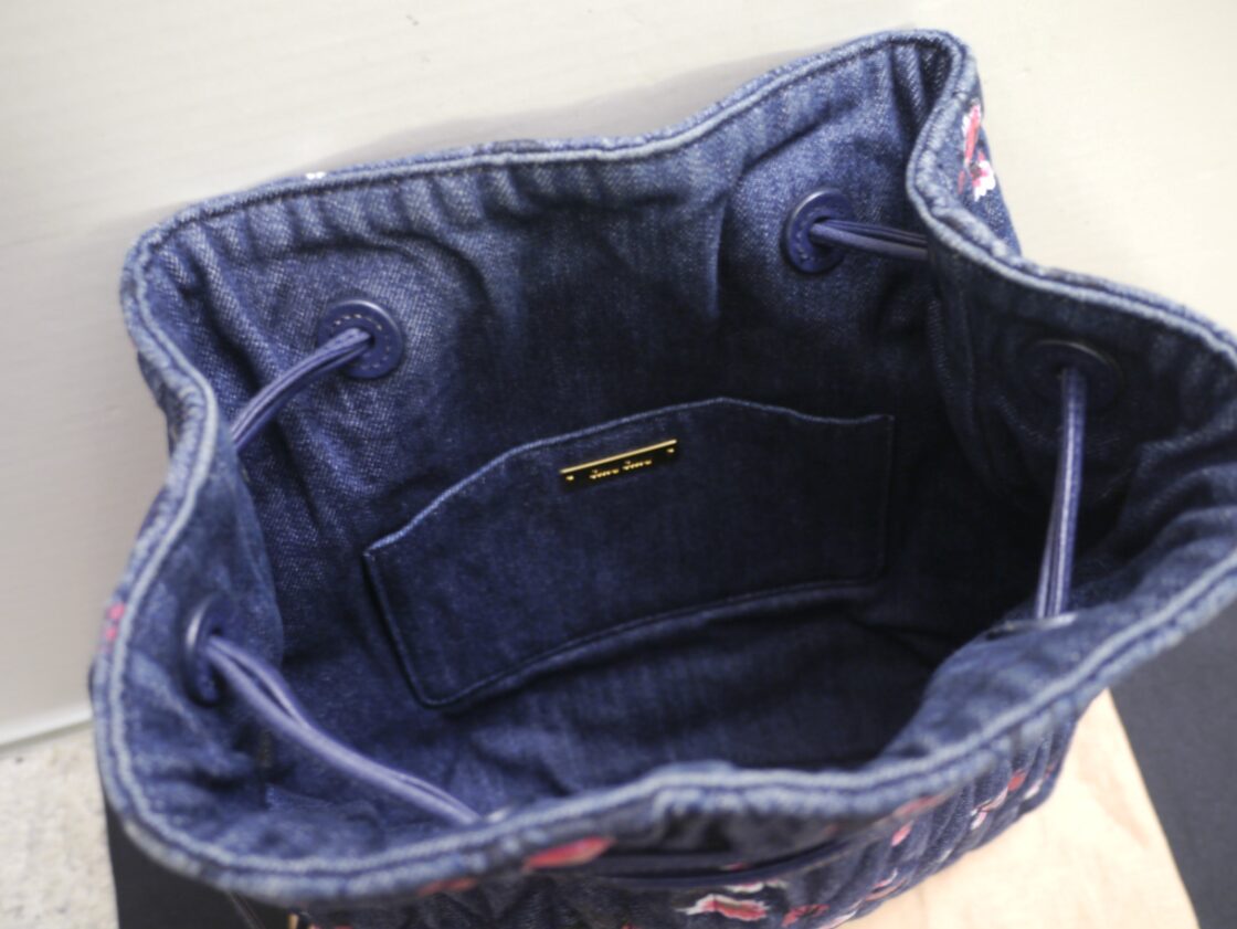 2017美品◇miumiu ミュウミュウ 花柄 フラワープリント デニムxレザー  