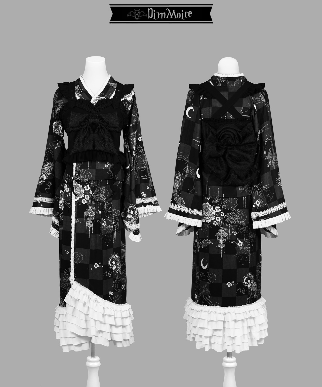 宵闇ドレス浴衣セット【Black】