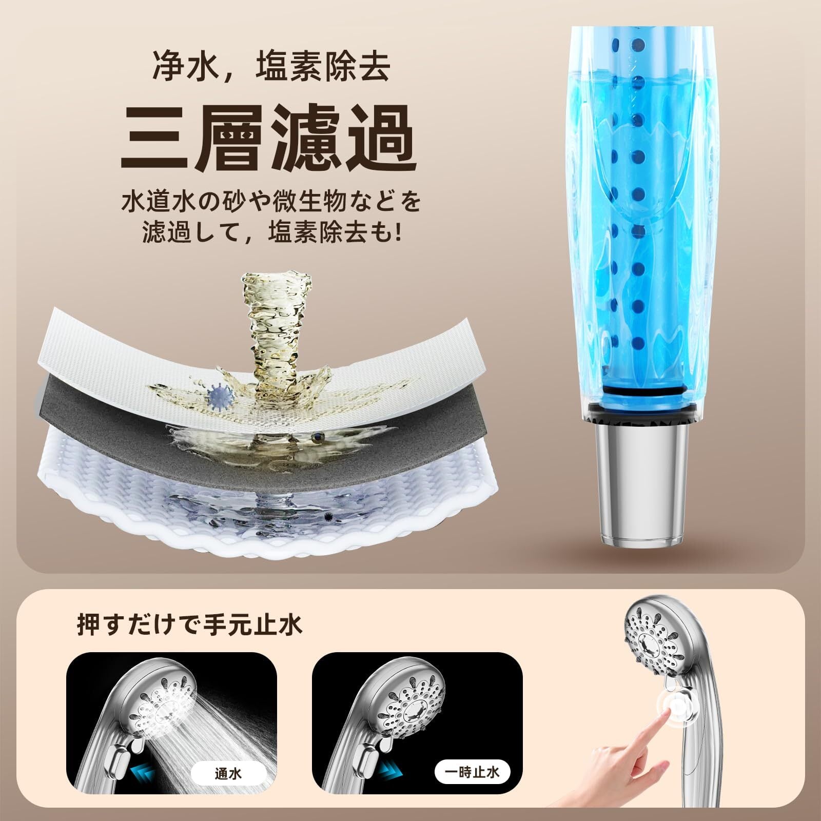 シャワーヘッド マイクロナノバブル Strcoij【2025新モデル・90%節水