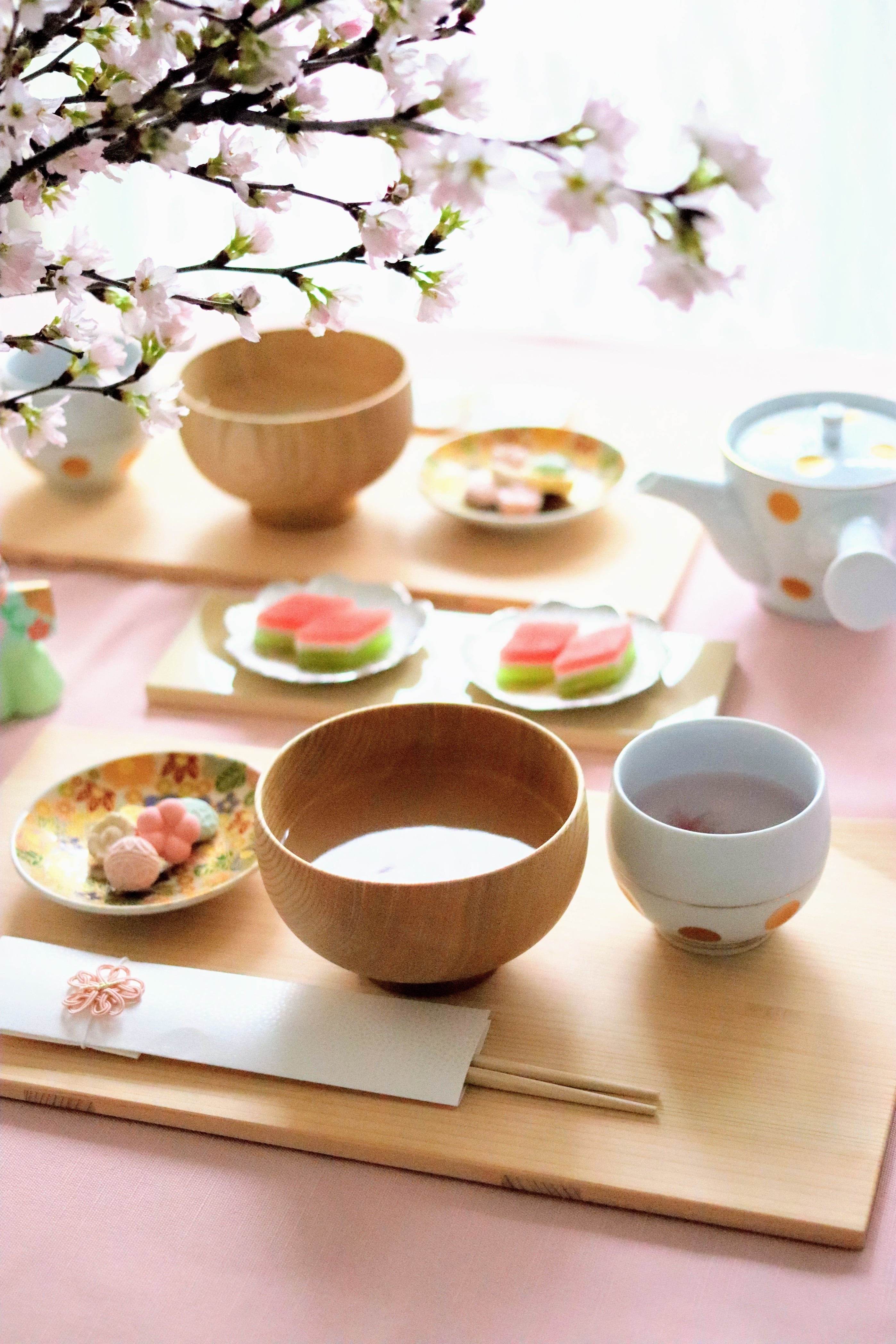 水引飾り祝箸 春うらら（3膳入り) | Floraison Table フロレゾンテーブル