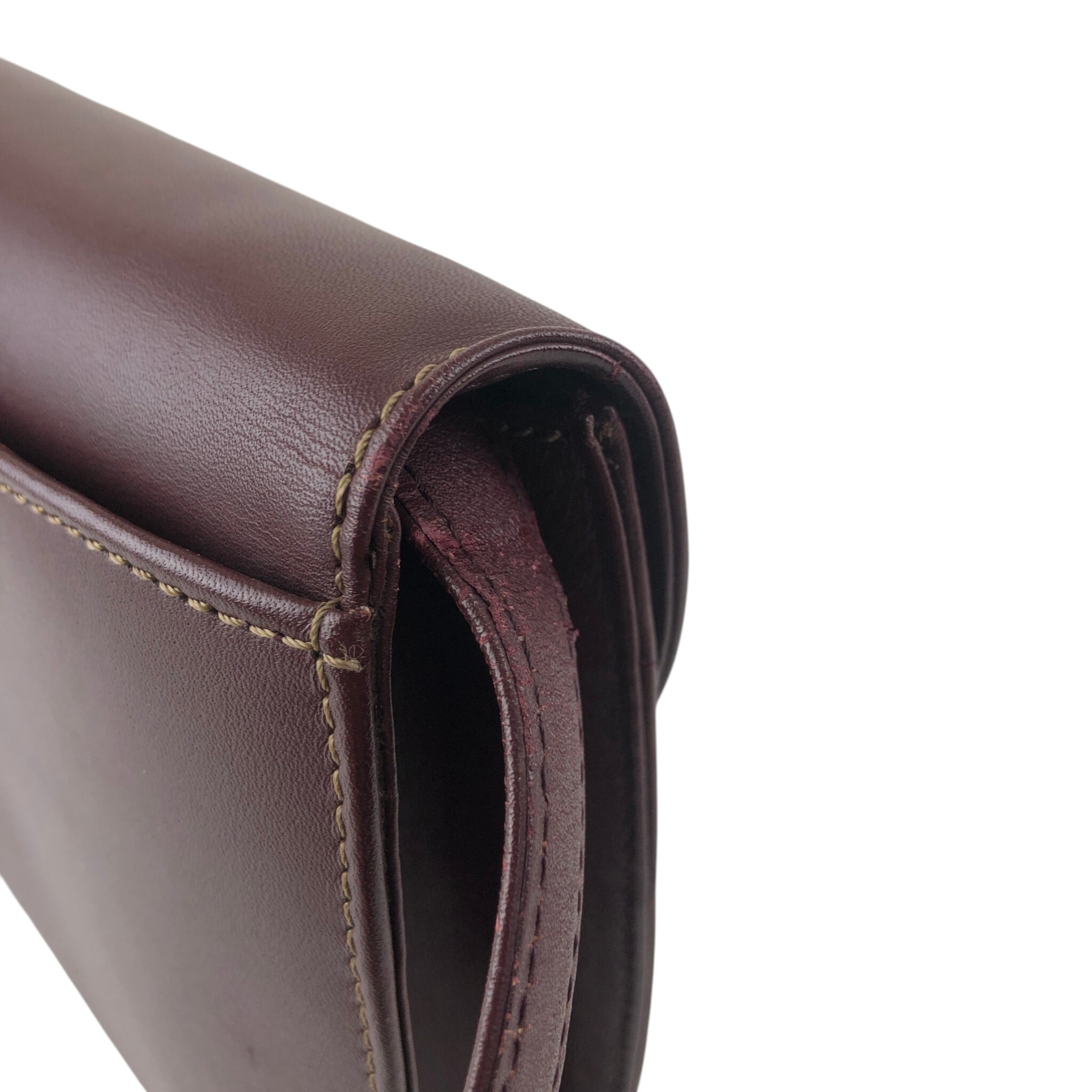 Cartier カルティエ マストライン ショルダーバッグ ボルドー レザー