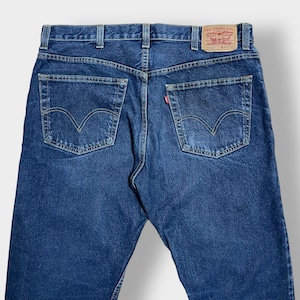 LEVI'S 505 デニム ジーンズ ジーパン W38L30 メキシコ製 ビッグサイズ ダボパン レギュラーフィット リーバイス 濃紺 インディゴ US古着