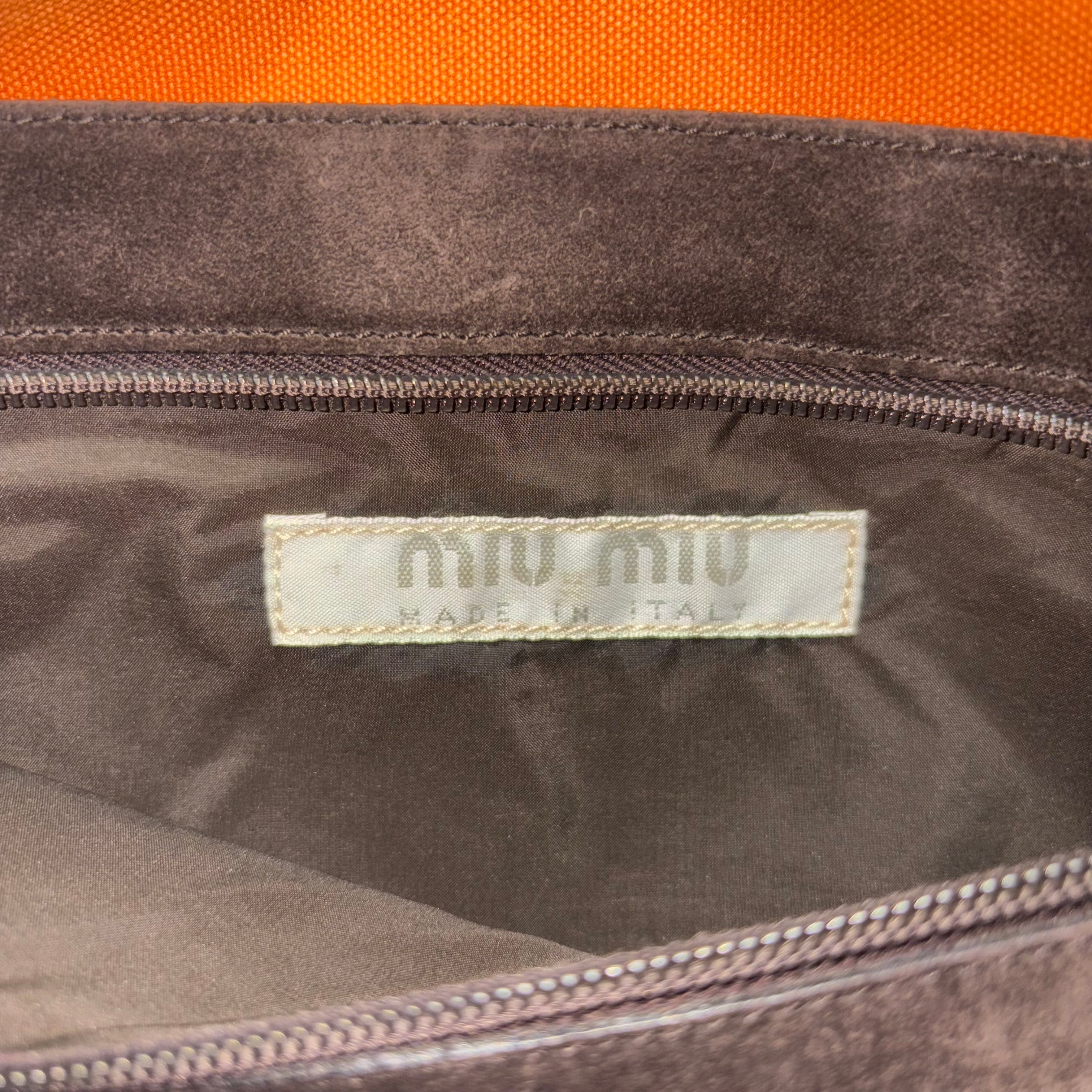 archive MIU MIU suede body bag | NOIR ONLINE