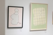 < しまむらひかり > リソグラフ作品(額付き)「ねずみのぬいぐるみ」