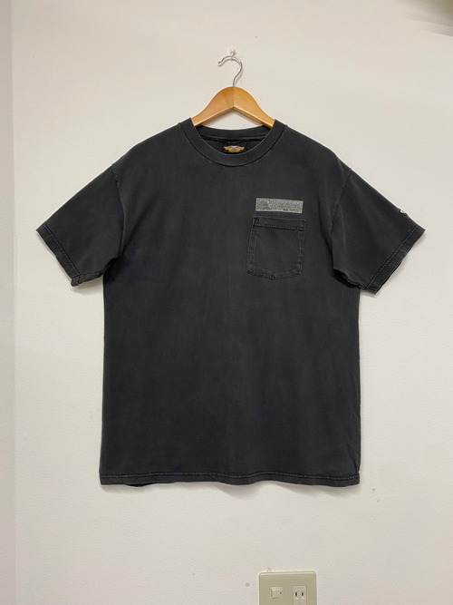 00sHarleyDavidson 100th Anniversary Print Pocket Tshirt/L