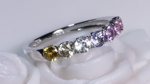 J37-2 Ptファンシーサファイアリング［01150023］