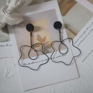 flower line simple earrings J00101