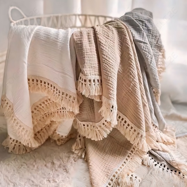 ブランケット おくるみ ベビーピンク