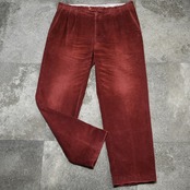 BURBERRY 2tuck corduroy pants wine red