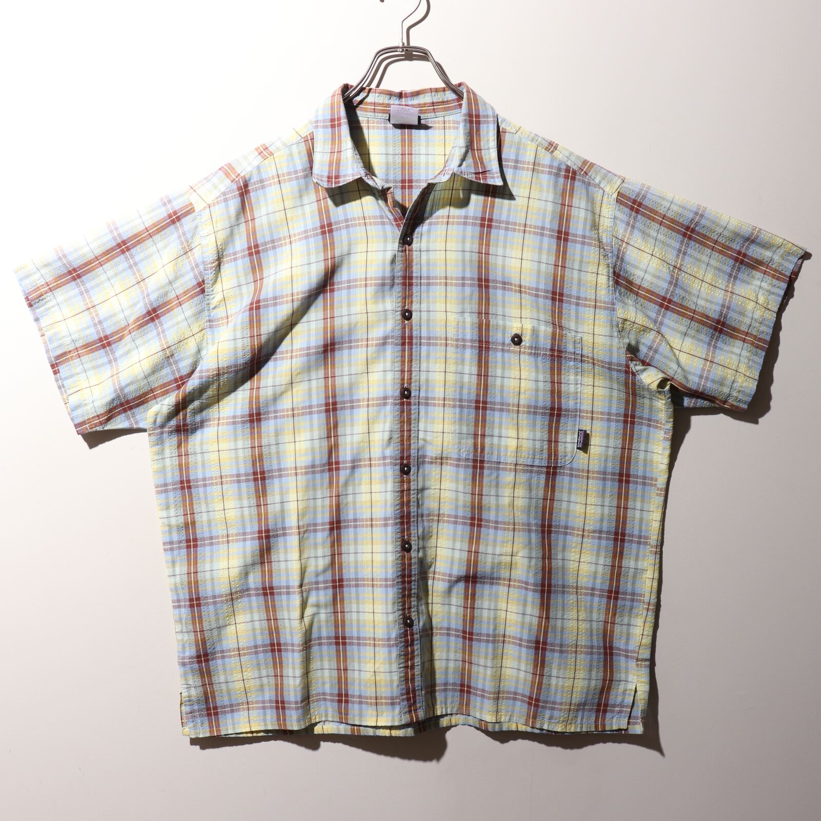 L Patagonia パッカーウェアシャツ パタゴニア 水色 サックスブルー  