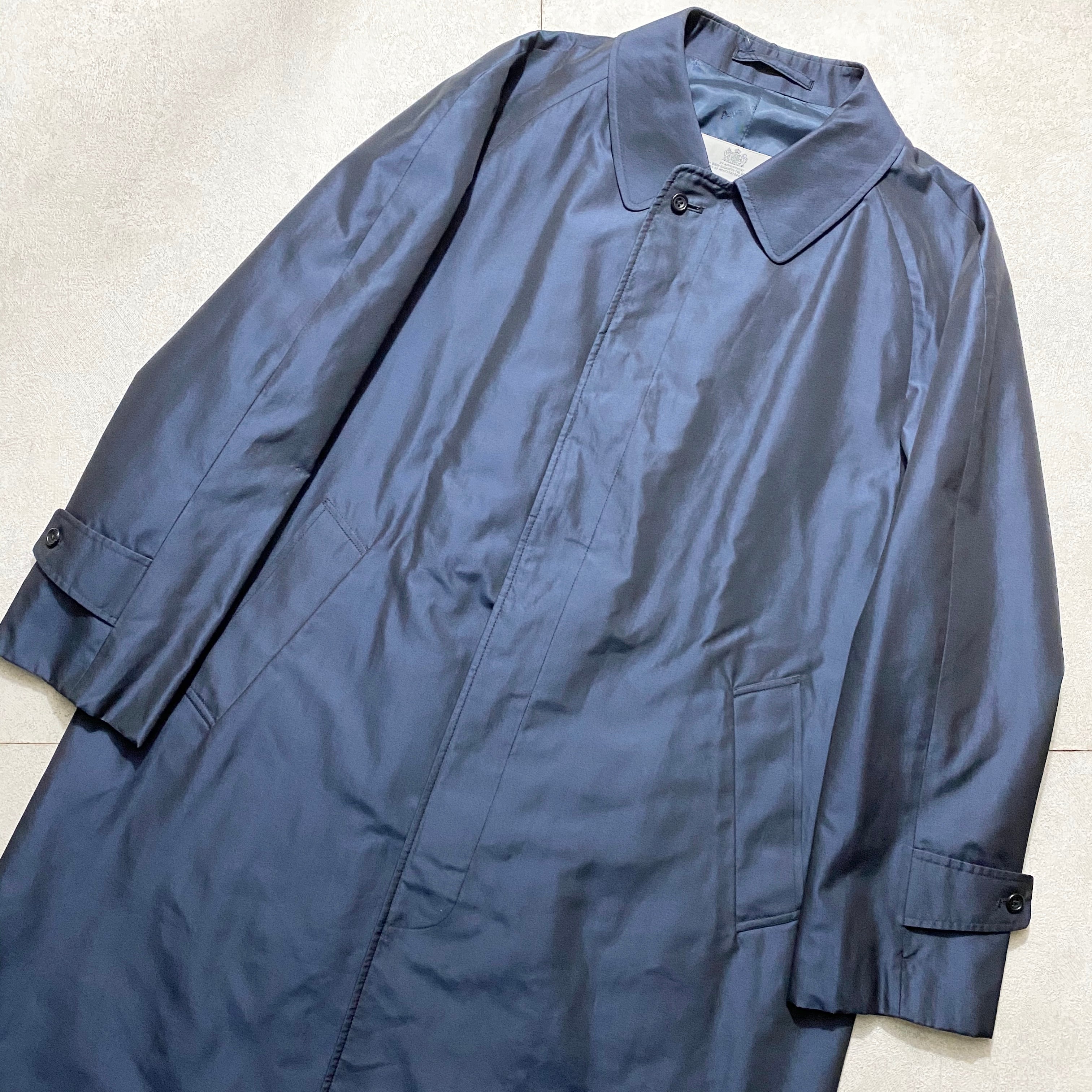 vintage AQUASCUTUM silk balmacaan coat “aqua5” | NOIR ONLINE