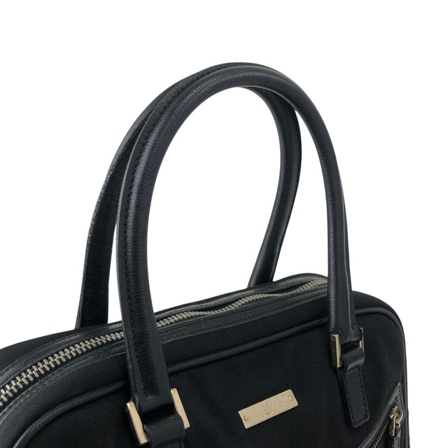 GUCCI グッチ ハンドバッグ ブラック ロゴプレート キャンバス ミニボストン vintage ヴィンテージ オールド zw2fwz
