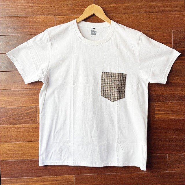ロンジーポケットTシャツ　ブラウン（L）　CL053