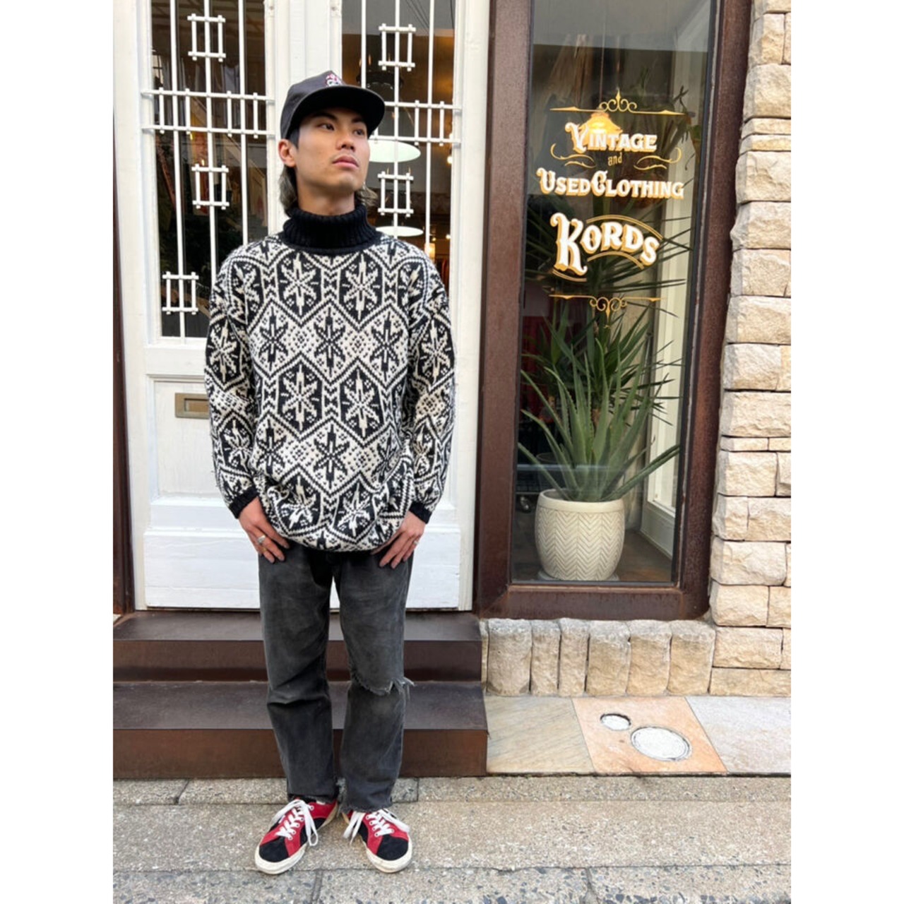 90s GAP "TURTLE NECK" WOOL KNIT Size L