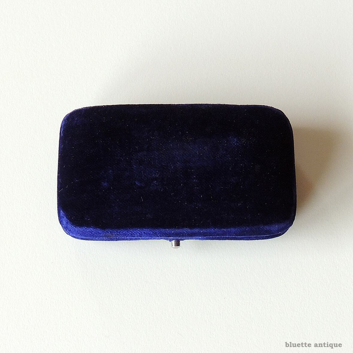 英国アンティークジュエリーケース W.W. Kemp & Co. ブルーベルベット