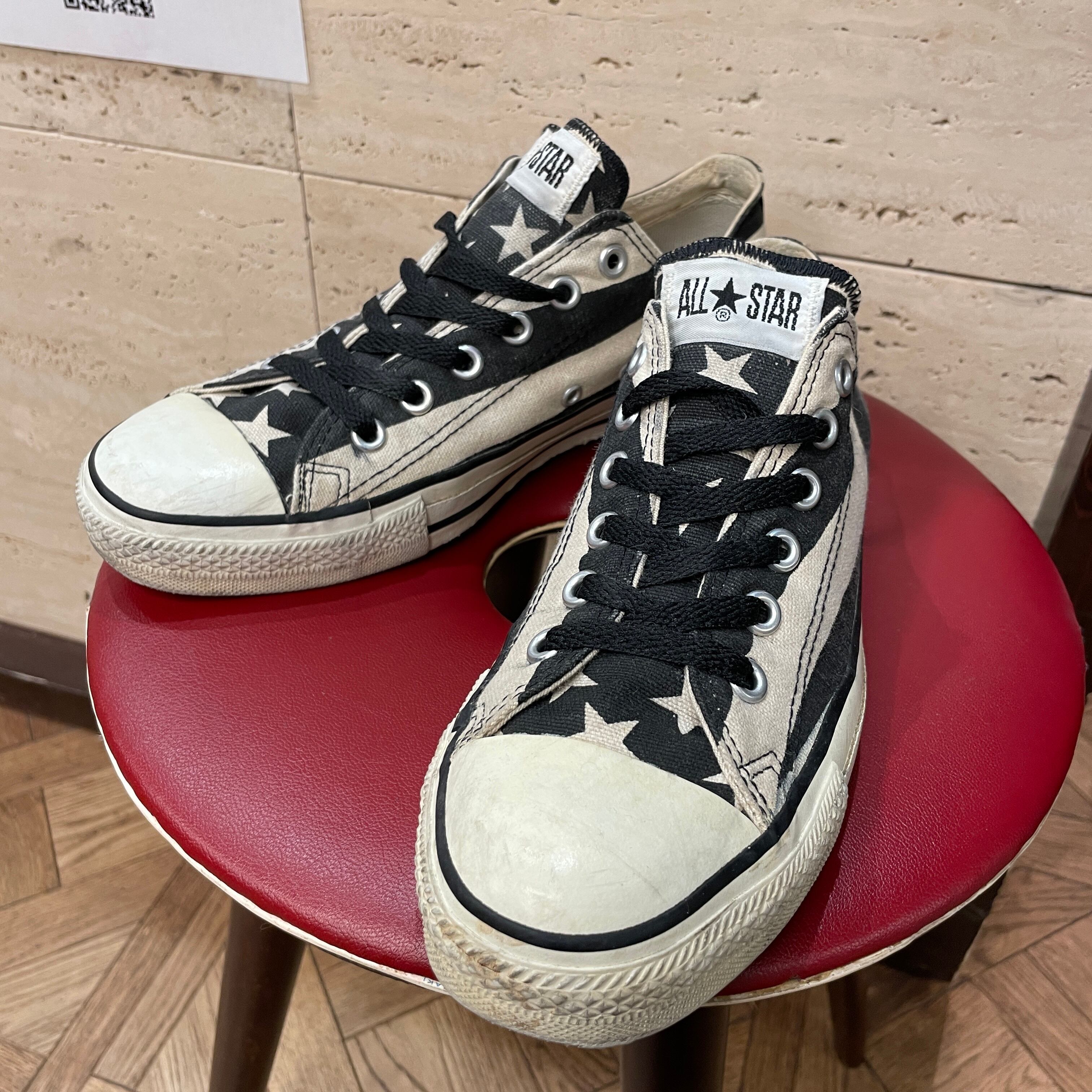 1990s CONVERSE ALL STAR STAR&BIRDS LO SNEAKER 7 1/2 ”モノトーン