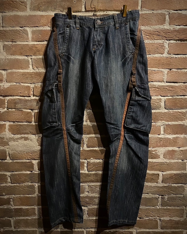 【Caka act3】"ABERCROMBIE AND FITCH" Belt × Pocket Gimmick Denim Pants