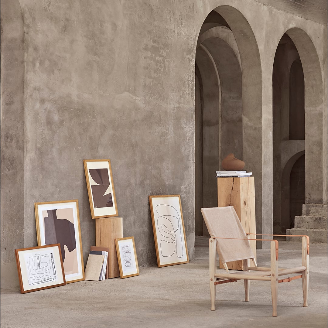 KK47000 サファリ チェア アッシュ ホワイトオイル仕上げ［カール