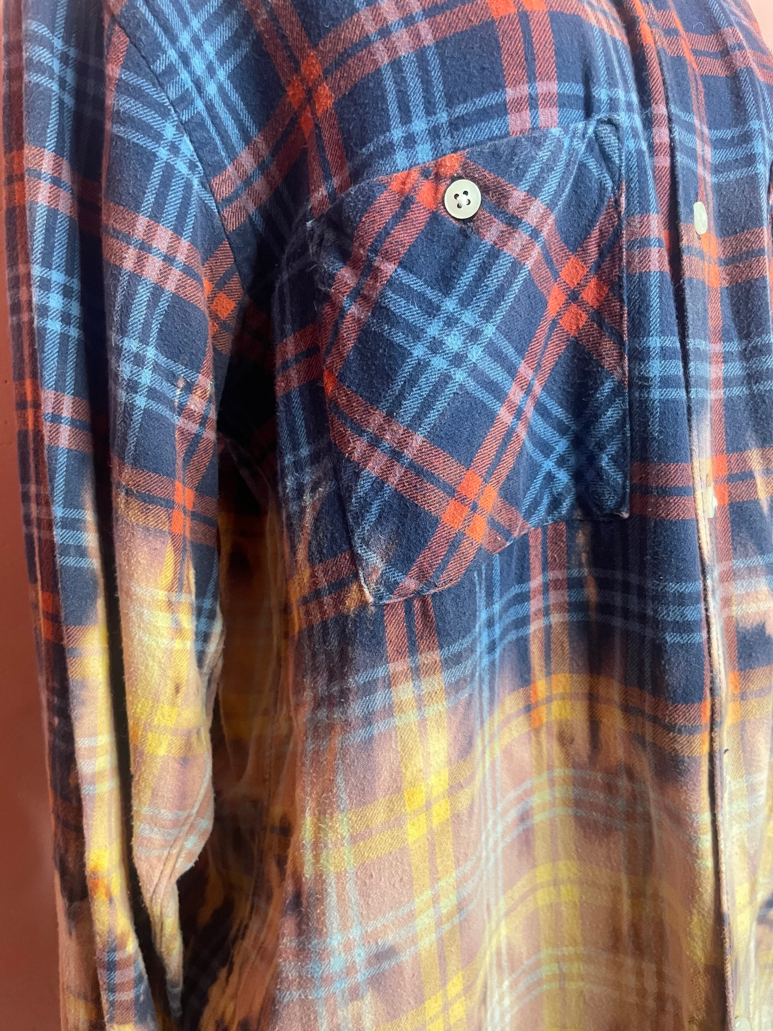 used bleach flannel shirt