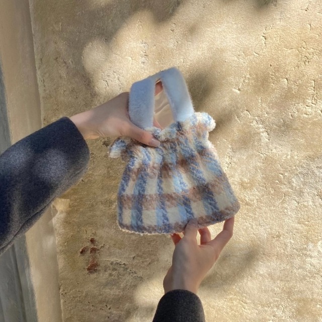 【予約】[Hi yeboo] bani tweed ops(blue)