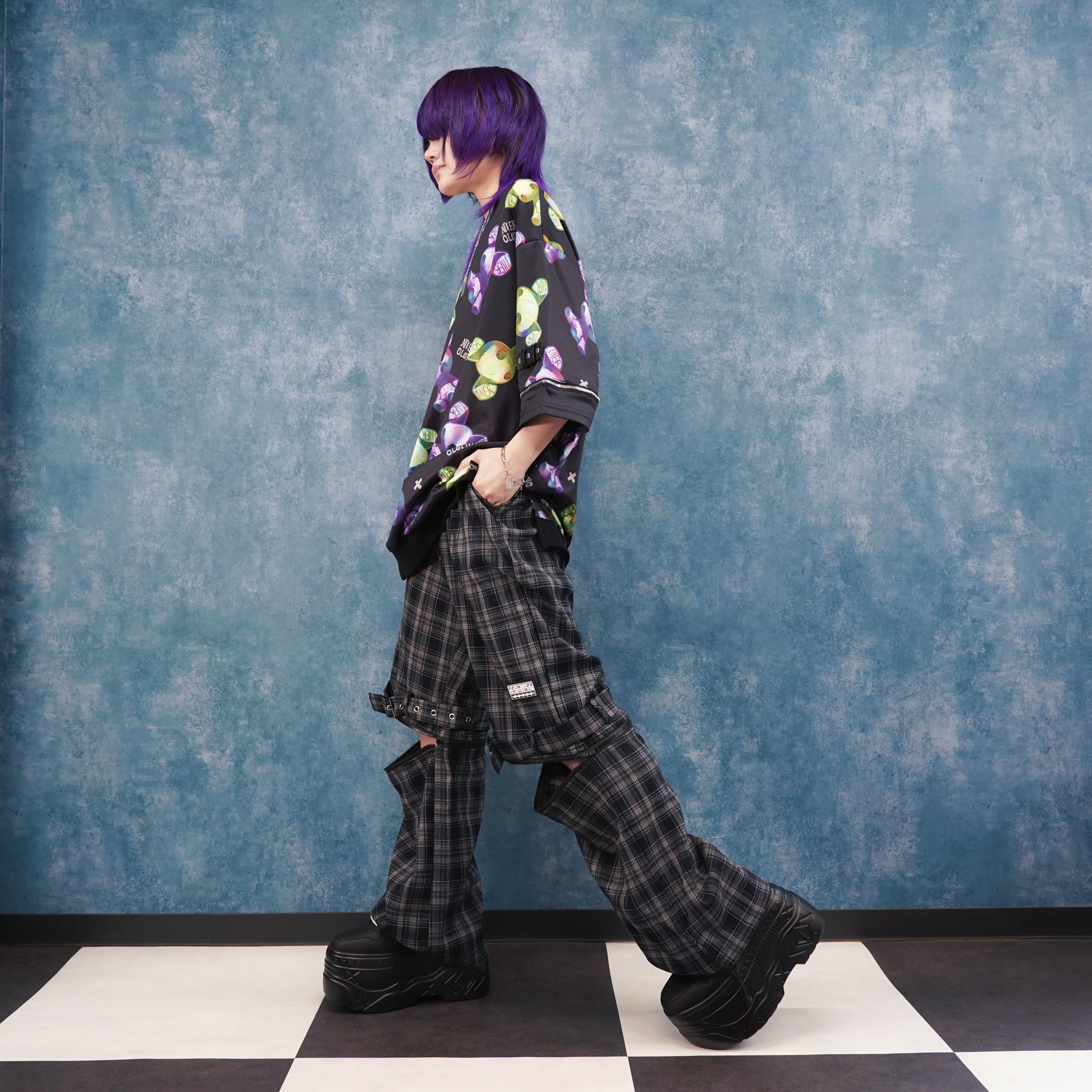 3WAY ZIP×BELT DESIGN TARTAN CHECK PANTS | NIER CLOTHING
