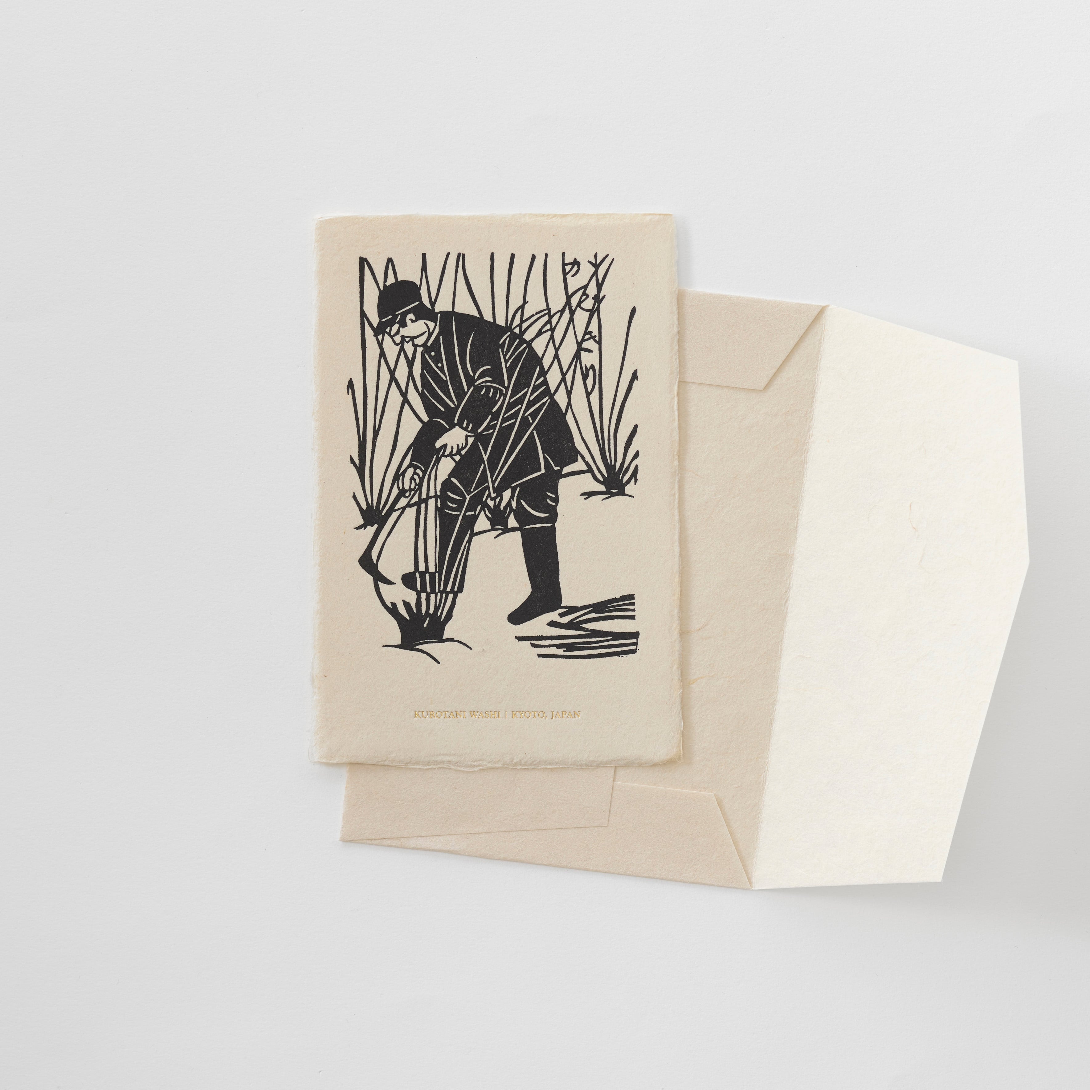 KT30 黒谷和紙 グリーティングカード|かごきり