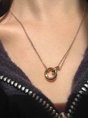 Double hoop necklace