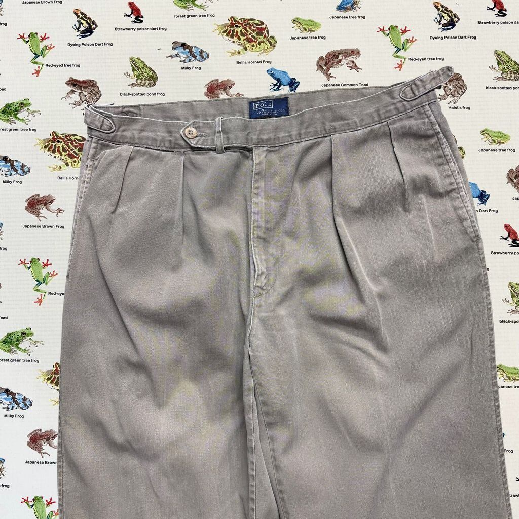 usa製 Polo by Ralph Lauren チノパン サイドアジャスター 90's USA製 ラルフローレン Polo by Ralph Lauren 2タック チノ