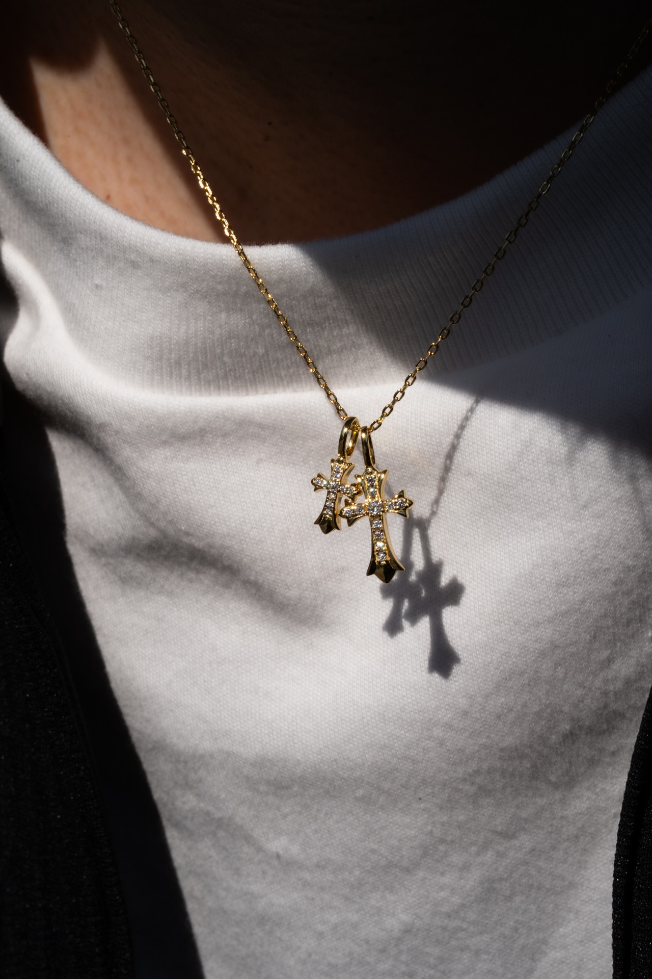3/28(sat)予約発売【Twin Cross Luxe Necklace】/ GOLD