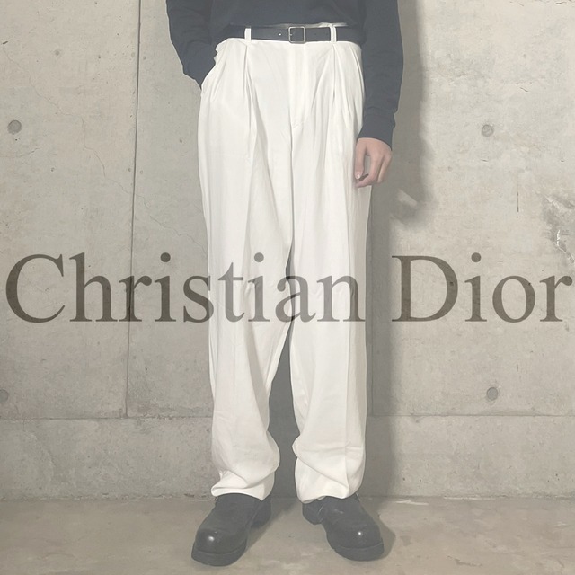 【Christian Dior】80's dead stock slacks pants(xlsize)0219/tokyo