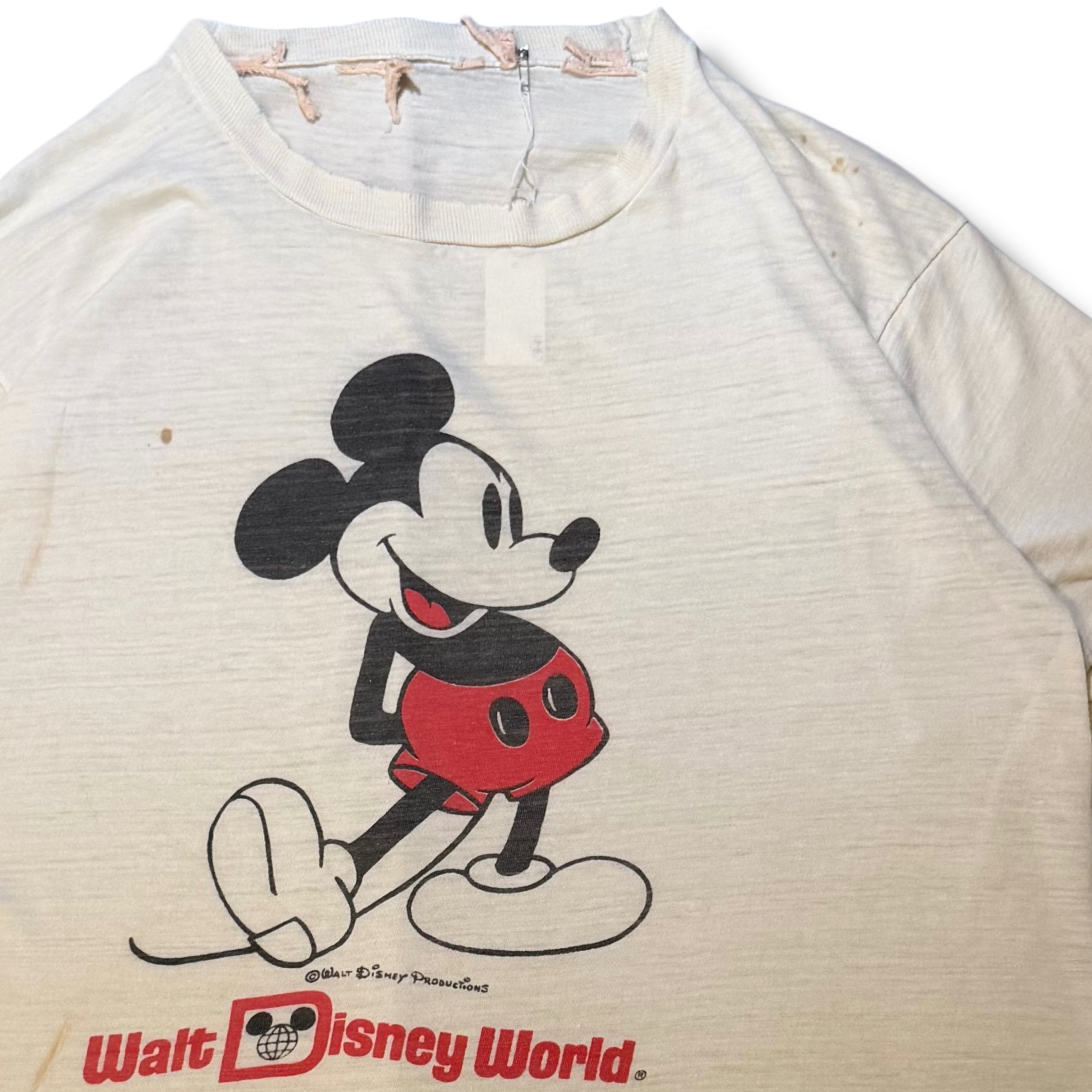 70s〜 白足ミッキーリンガーTシャツ | RIDDLE clothing