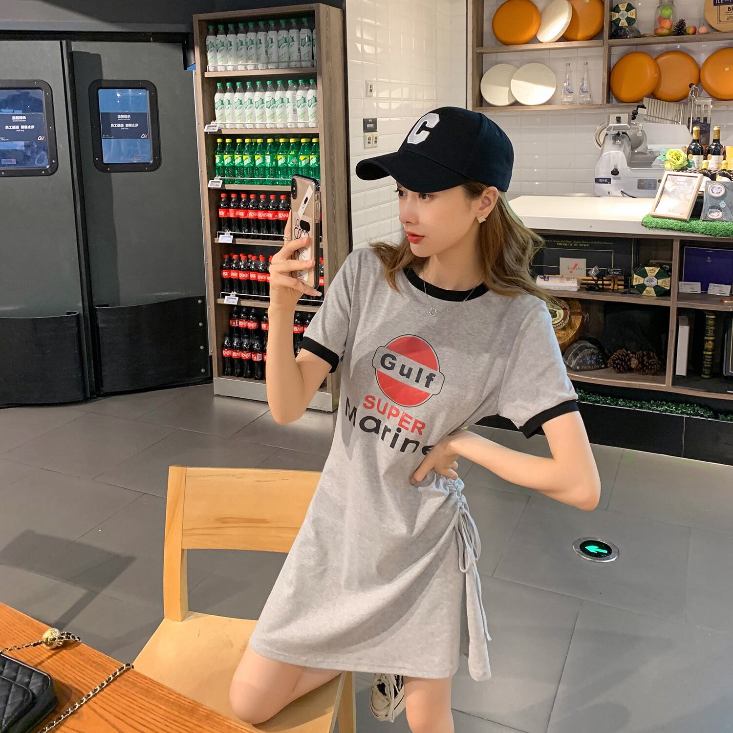 Tシャツ ドレス サマープリントAラインスカート 夏物 6Du_Shop_Women4114337533