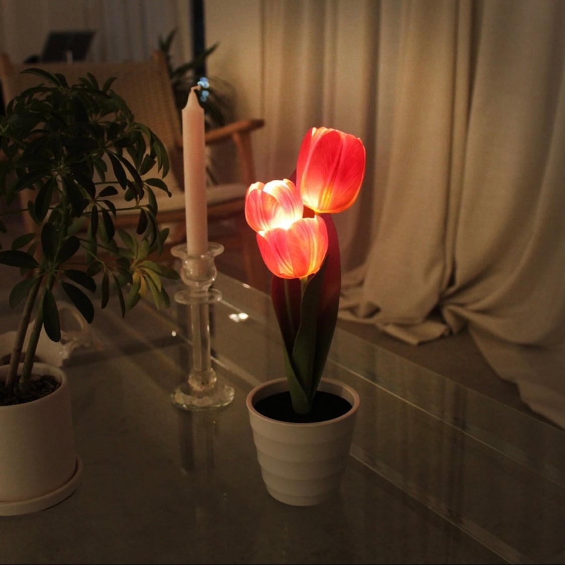 tulip pot LED light 3colors / チューリップ フラワー ライト ルーム