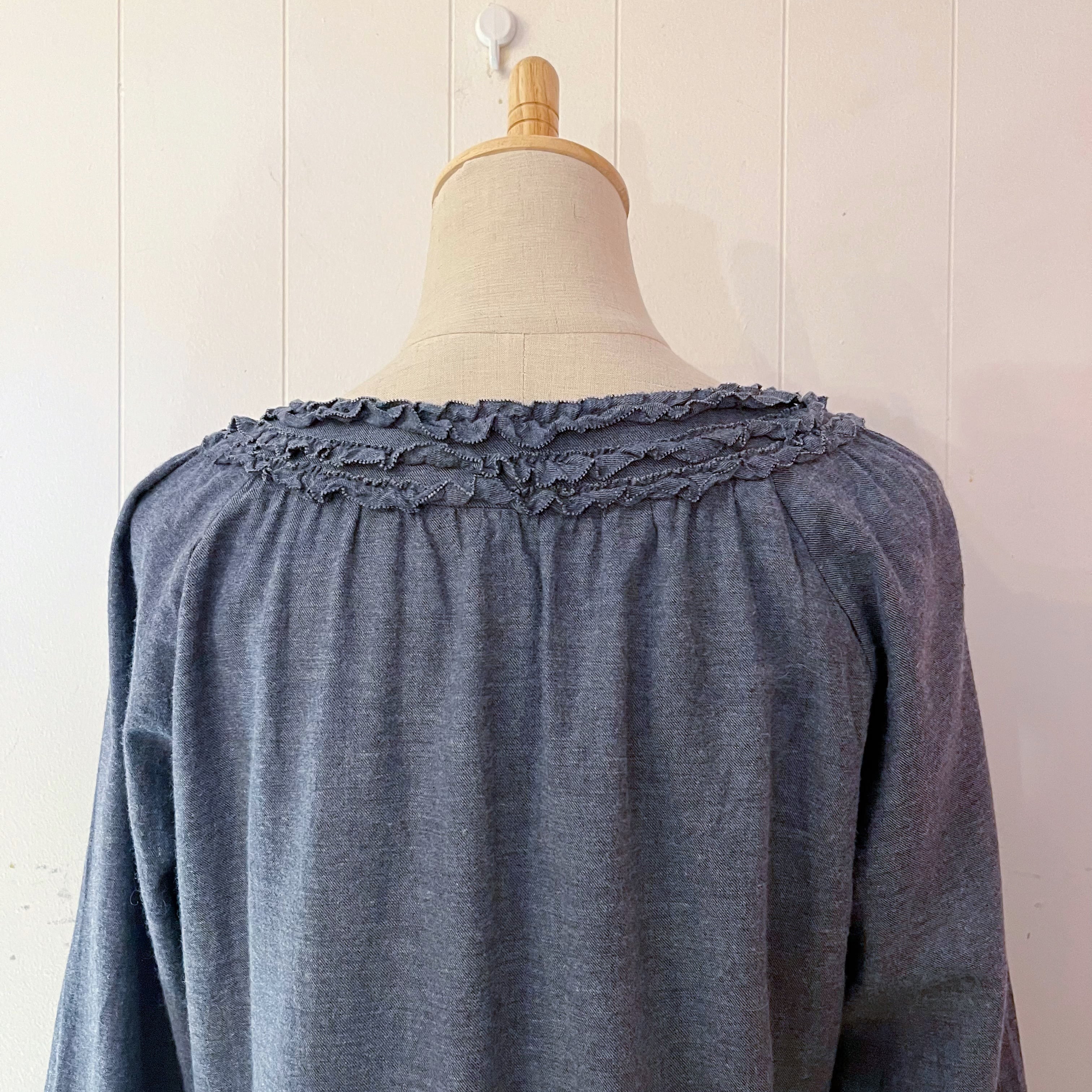 PINKHOUSE / cotton frill gather one-piece