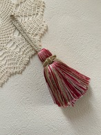 フランス 輸入デザインタッセル MIXカラー ベルベットリボン 7.５cm カルトナージュ デコレーション材 インテリア