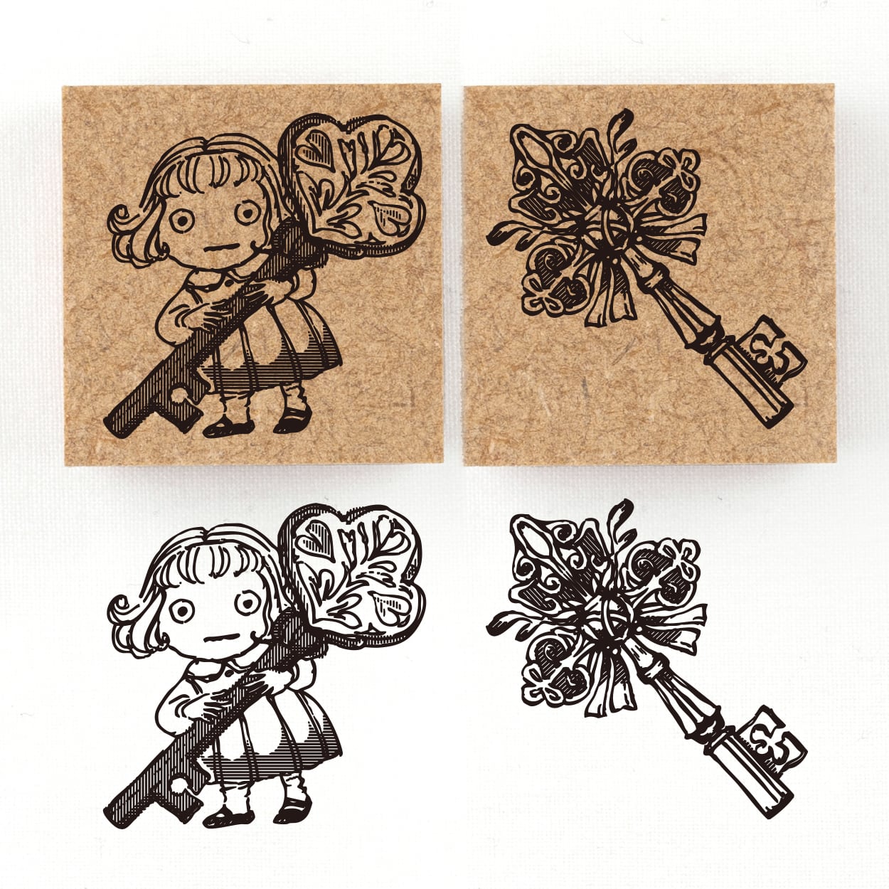 4/15 12:00~販売『鍵の精霊』物に宿る精霊オブジャニマ達のスタンプ 幸福の精霊シリーズ　30×30mm