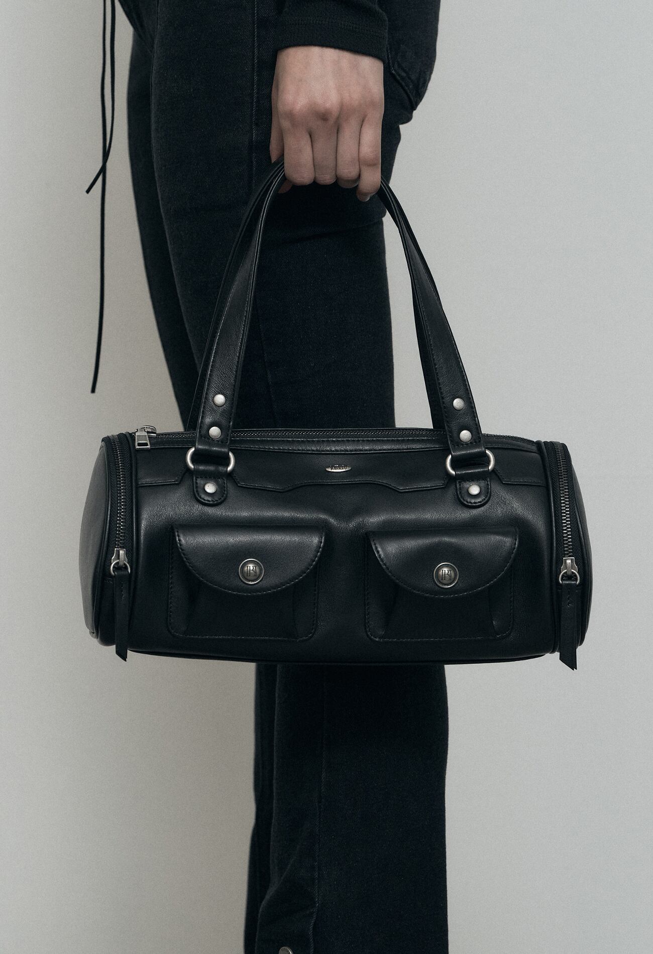 BOHEMIAN SEOUL] CARGO MINI SHOULDER BAG, MATTE BLACK 正規品 韓国 