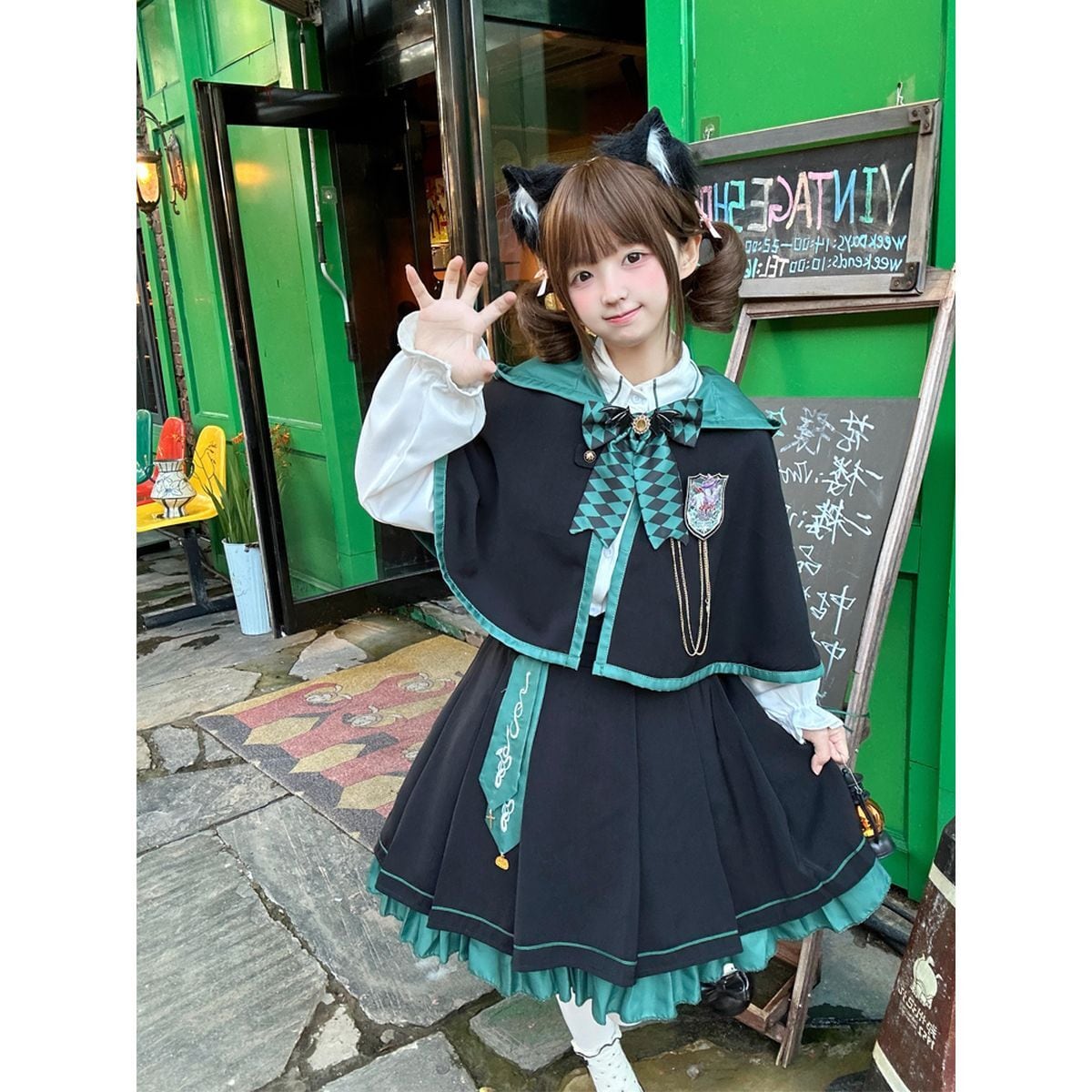 魔法学園制服ケープ付きセットセットアップ | Maiden's Rêve