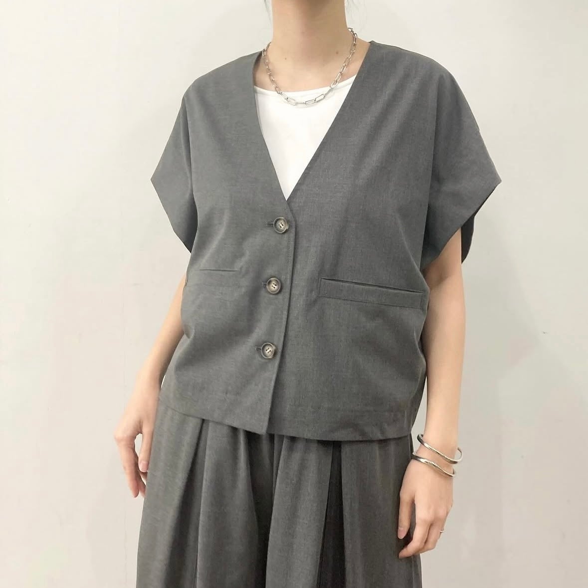 siro de labonte 】tuck sleeve short vest | valance 福井