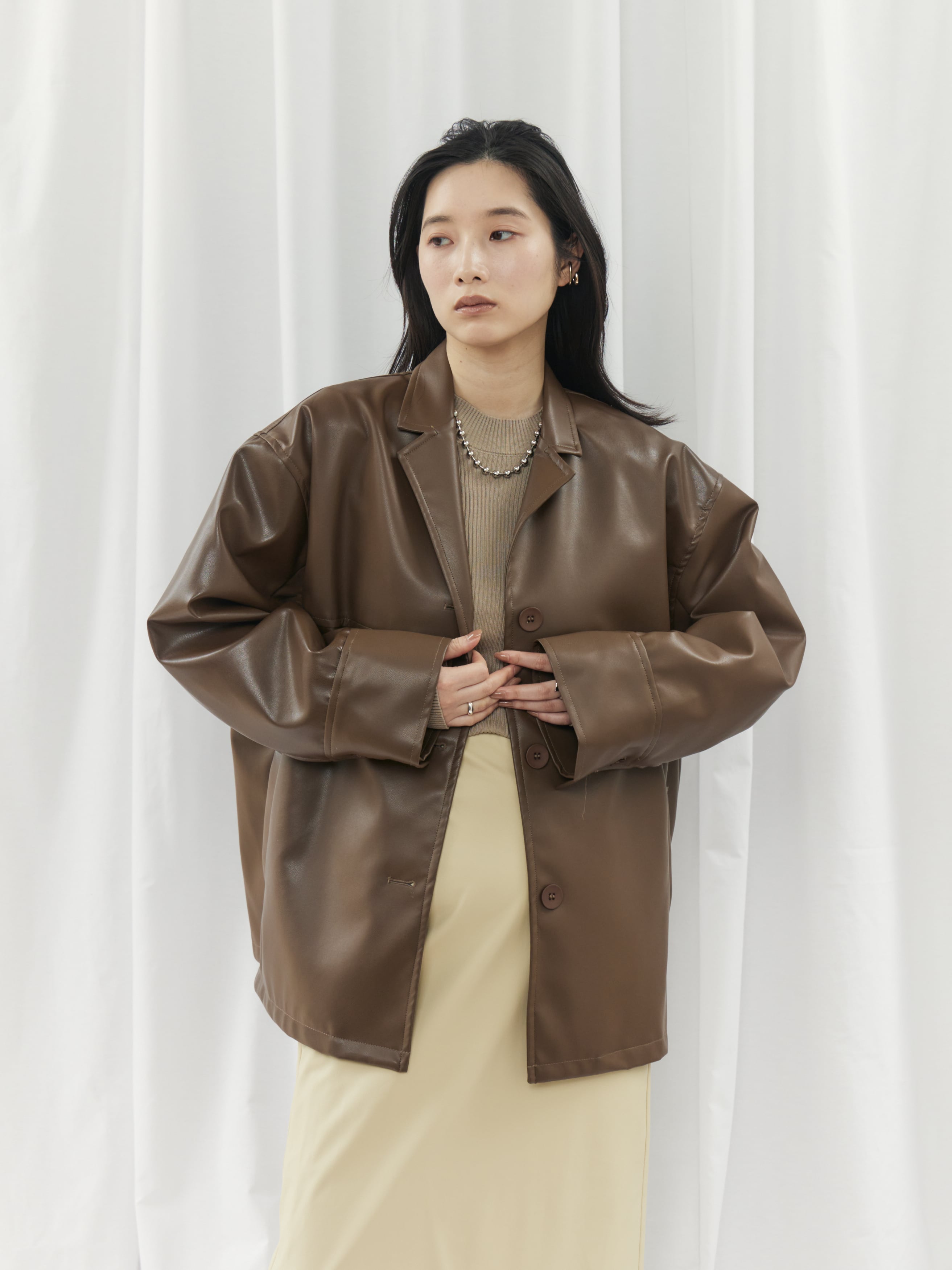 FAUX LEATHER JK（ﾌｪｲｸﾚｻﾞｰｼﾞｬｹｯﾄ）【7543117】 | CIEL'AIR