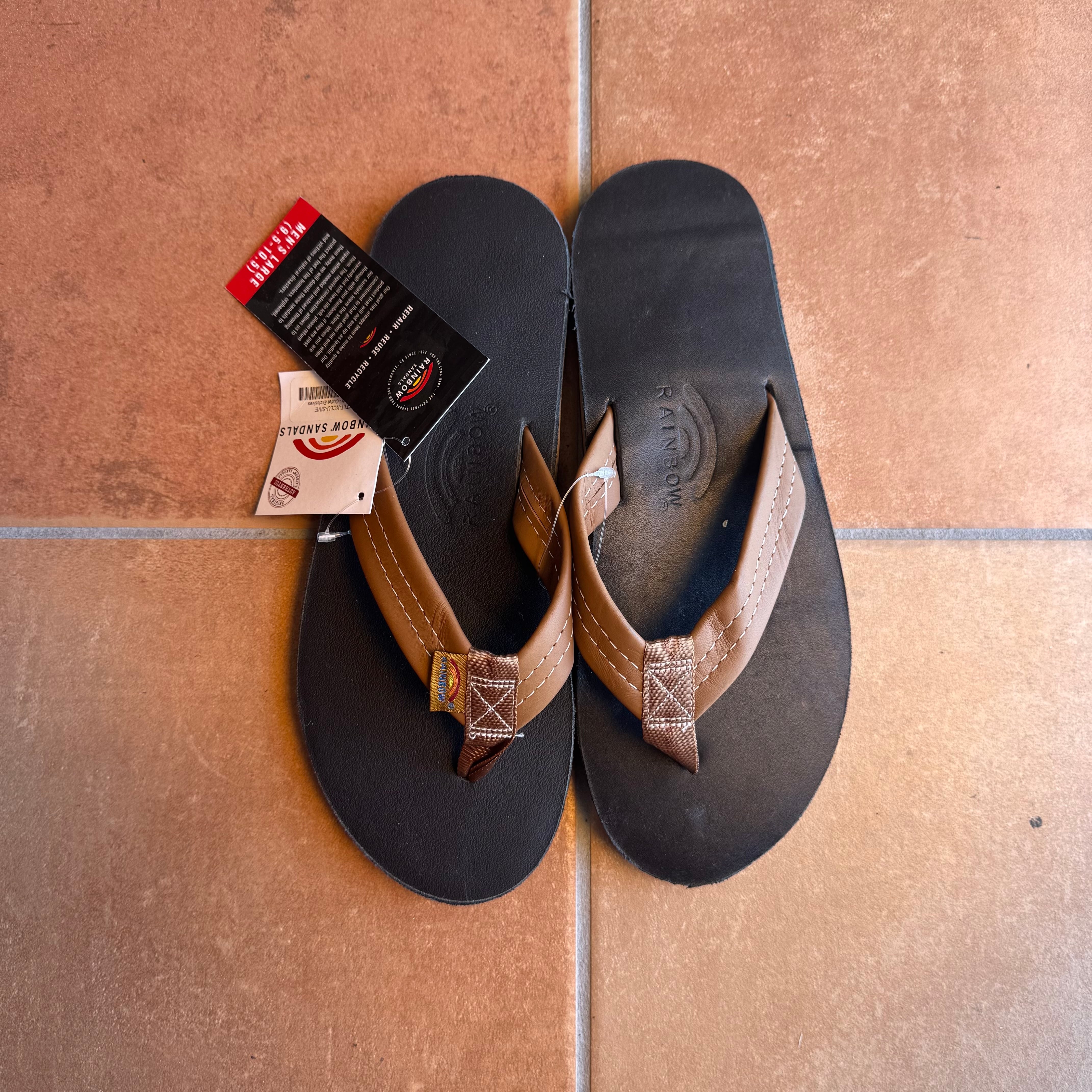 FACTORY EXCLUSIVES! "Rainbow Sandals"Single Layer/ Brown x Black/L