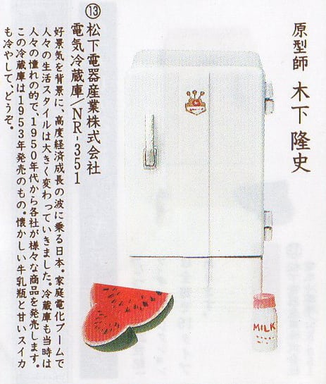 タイムスリップグリコ第一弾 13.電気冷蔵庫 NR-351（1953年） | TOYZ-STYLE