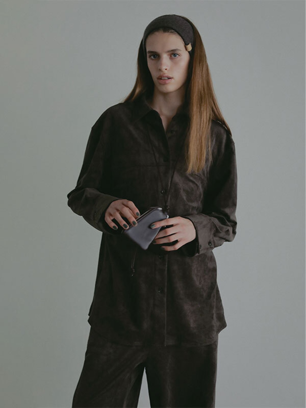 ETRE TOKYO フェイクスウェードオーバーサイズシャツ