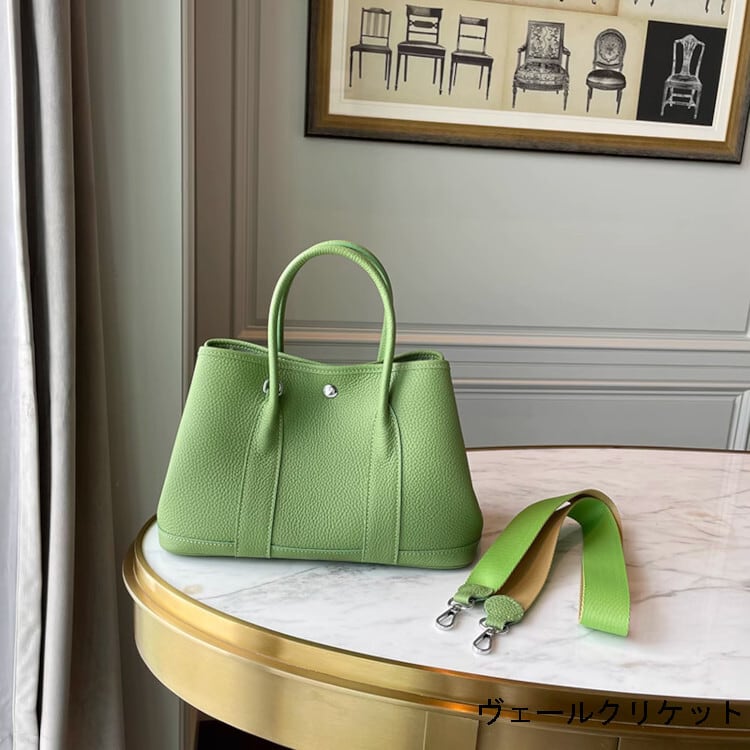 ガーデンパーティ風レザー トートバッグ