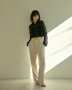 DU240523 mesh knit cardigan shirt【残り僅か】