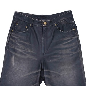 【KAMIYA】Distressed Leather Pants
