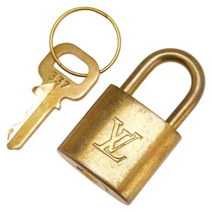 ルイ ヴィトン カデナ 南京錠 キー セット ゴールド メッキ レディース LOUIS VUITTON 【中古】