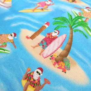 USAコットン SANTA'S VACATION サンタ・アット・シー/ アクア