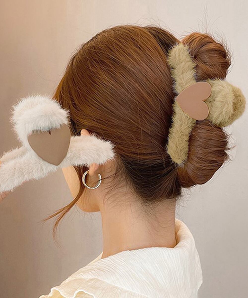 【日本倉庫即納】 ヘアクリップ 韓国 ファーバンスクリップ